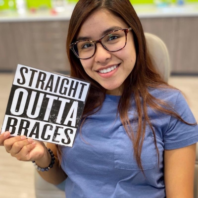 Patient with braces off